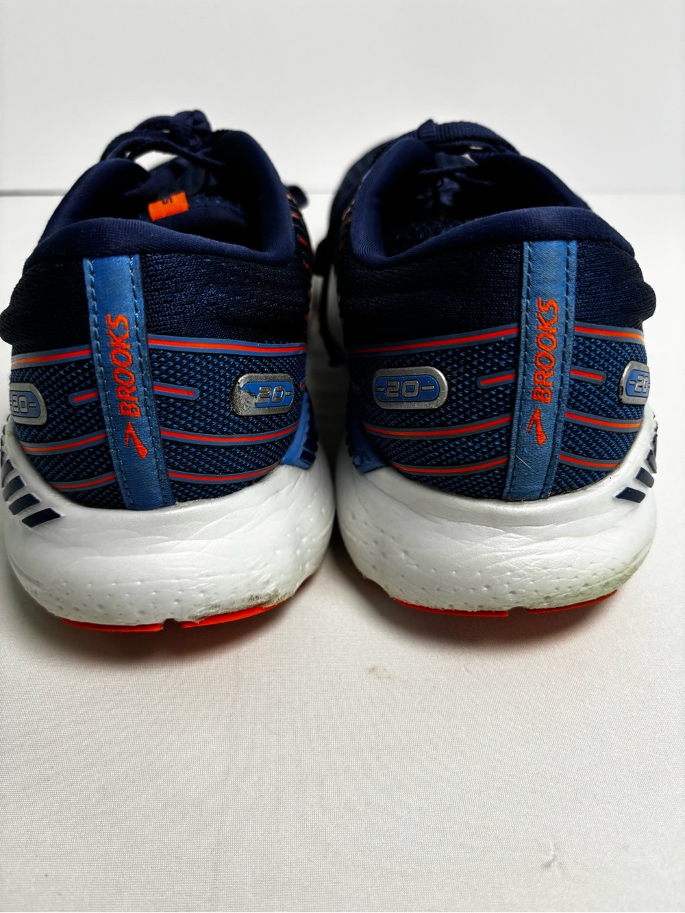 Brooks Glycerin GTS 20 Men’s 10.5 D Navy Orange Running Performance Shoes - Picture 4 of 9